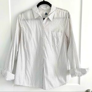 Old Navy Black and White Patterned Button Down